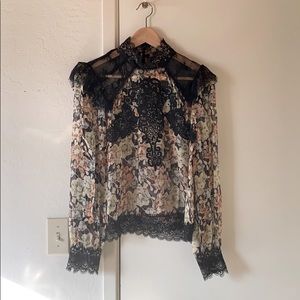 The Kooples - silk and lace blouse - size 3